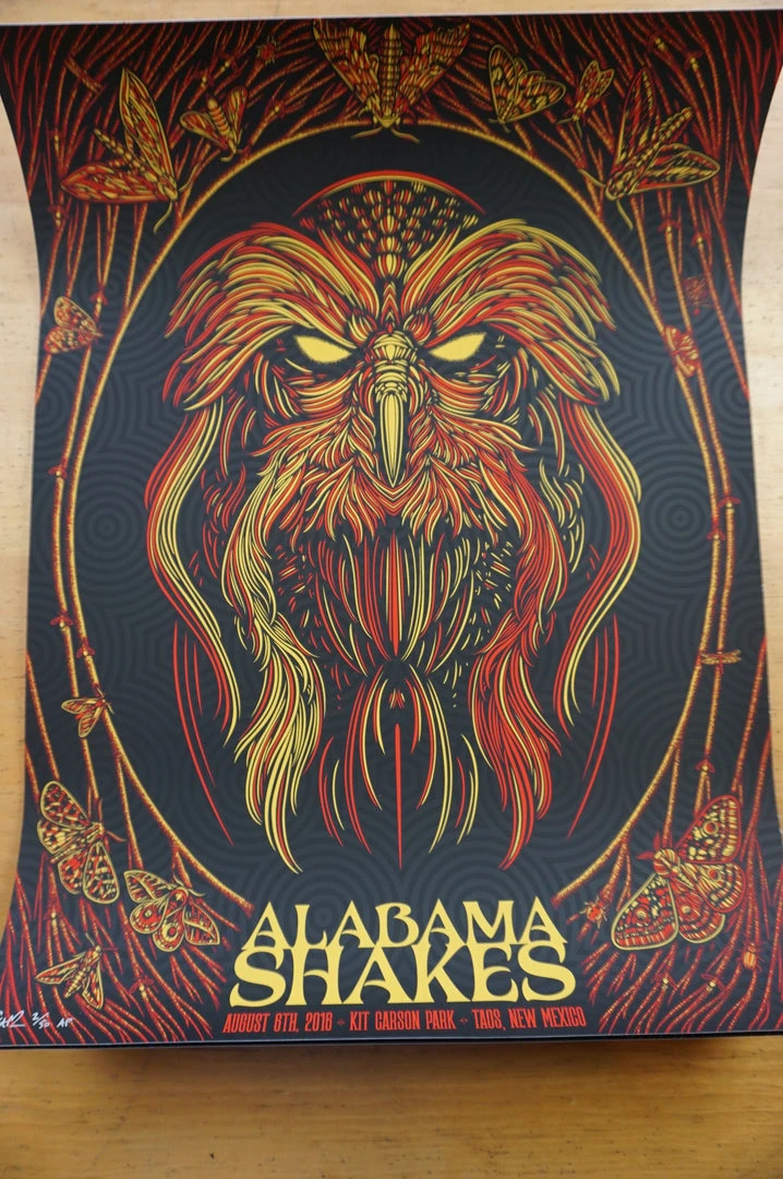 Alabama Shakes - 2016 Todd Slater Poster Taos AP Kit Carson Park Gig Posters
