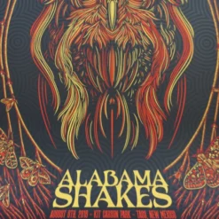 Alabama Shakes - 2016 Todd Slater Poster Taos AP Kit Carson Park Gig Posters