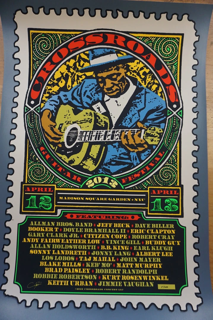 Crossroads Guitar Festival - 2013 Ron Donovan, Chuck Sperry Poster Stamp Eric Clapton