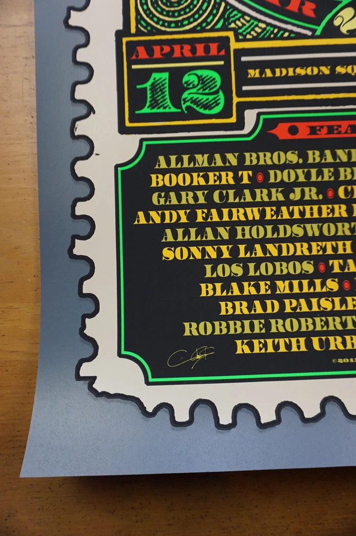 Crossroads Guitar Festival - 2013 Ron Donovan, Chuck Sperry Poster Stamp Eric Clapton