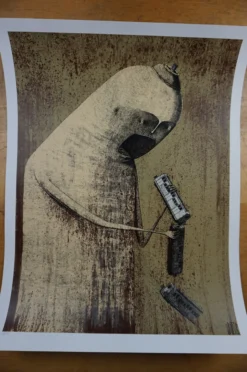 Hunger - 2015 Bisser Poster Street Art Screen Print