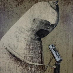 Hunger - 2015 Bisser Poster Street Art Screen Print