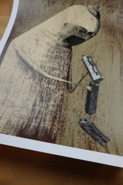 Hunger - 2015 Bisser Poster Street Art Screen Print