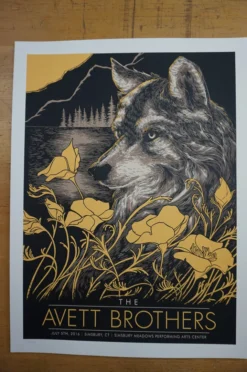 The Avett Brothers - 2016 John Vogl Poster Simsbury, CT Meadows Gig Posters