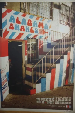 Alabama Shakes - 2013 Kii Arens Poster Cary, NC Booth Amph. Gig Posters