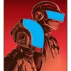 Daft (Shiny) Punk - 2016 Tim Doyle Poster Discovery Red 1st Ed. S/N Gig Posters