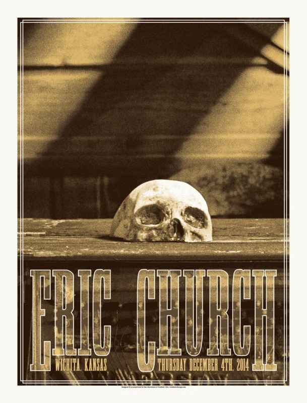 Eric Church - 2014 Crosshair Design Poster Wichita, KS Gig Posters