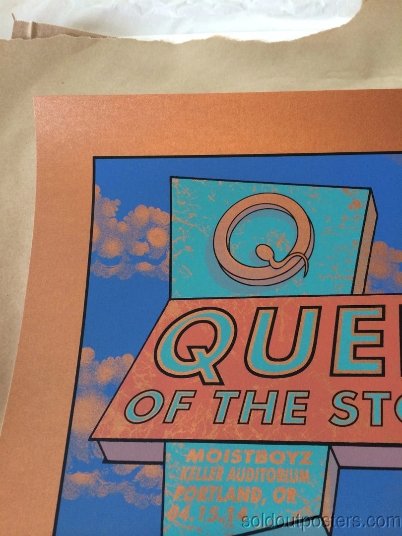 Queens Of The Stone Age Justin Hampton Poster Print QOTSA Portland, COPPER Ed