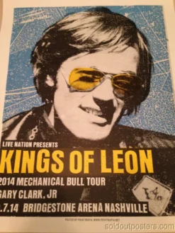 Kings Of Leon - 2014 Print Mafia Poster Gary Clark Jr Nashville, TN S/N