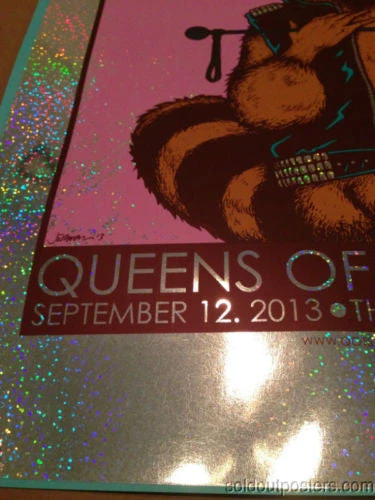 Queens Of The Stone Age - 2013 Jermaine Rogers Poster Detroit FOIL Fillmore