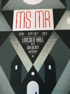 MS MR - 2013 Delicious Design Poster Print Chicago, IL Lincoln Hall 9/30/2013