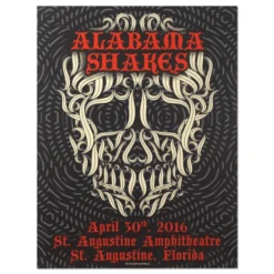 Gig Posters Alabama Shakes - 2016 Derek Hatfield Poster St Augustine, FL