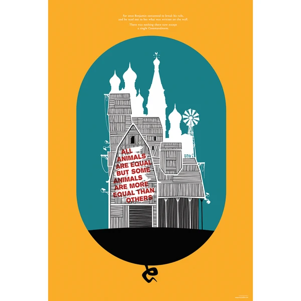 Animal Farm - Schuhle Lewis Poster George Orwell All Animals Are Equal