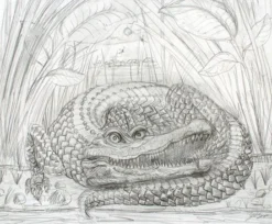 Art Prints The Enormous Crocodile - 2015 Zeb Love Original Sketch Drawing