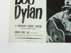 Sold Out Posters Bob Dylan - 1963 University Regent Theatre Poster Syracuse New York CORE 1st