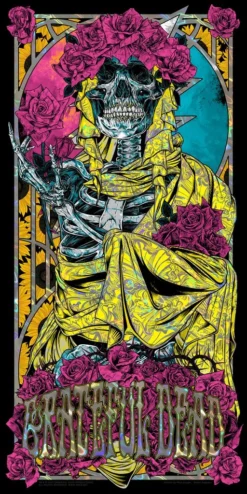 Grateful Dead - 2021 Rhys Cooper Poster Art Print Fluoro Foil