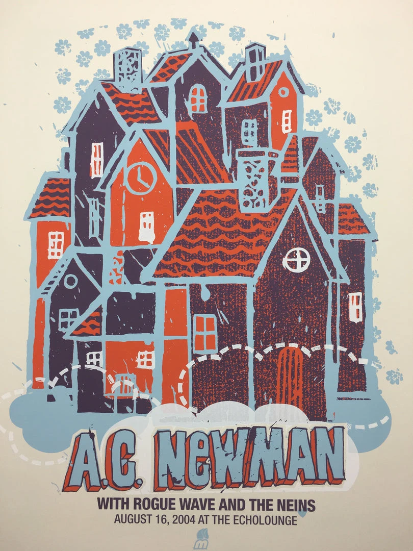 Gig Posters A.C. Newman - 2004 Methane Studios Poster Atlanta, GA Echo Lounge
