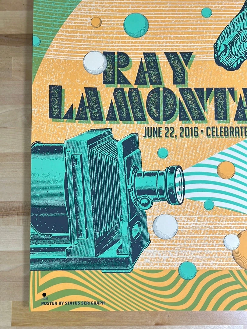 Gig Posters Ray LaMontagne - 2016 Status Serigraph Poster Brooklyn, NY