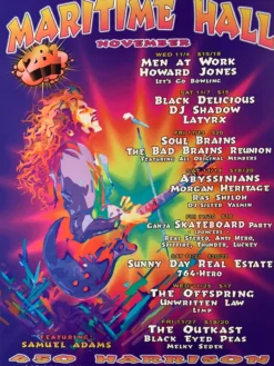 Greg Coiner MHP 53 Men At Work - 1998 Poster Maritime Hall San Fran 1st