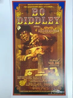 Bo Diddley - 2006 Bob Masse Signed Poster Richmond, BC