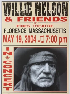 Gig Posters Willie Nelson - 2004 Franks Brothers 5/19 Poster Florence, MA
