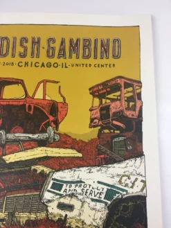 Childish Gambino - 2018 Landland Poster Chicago, IL United Center