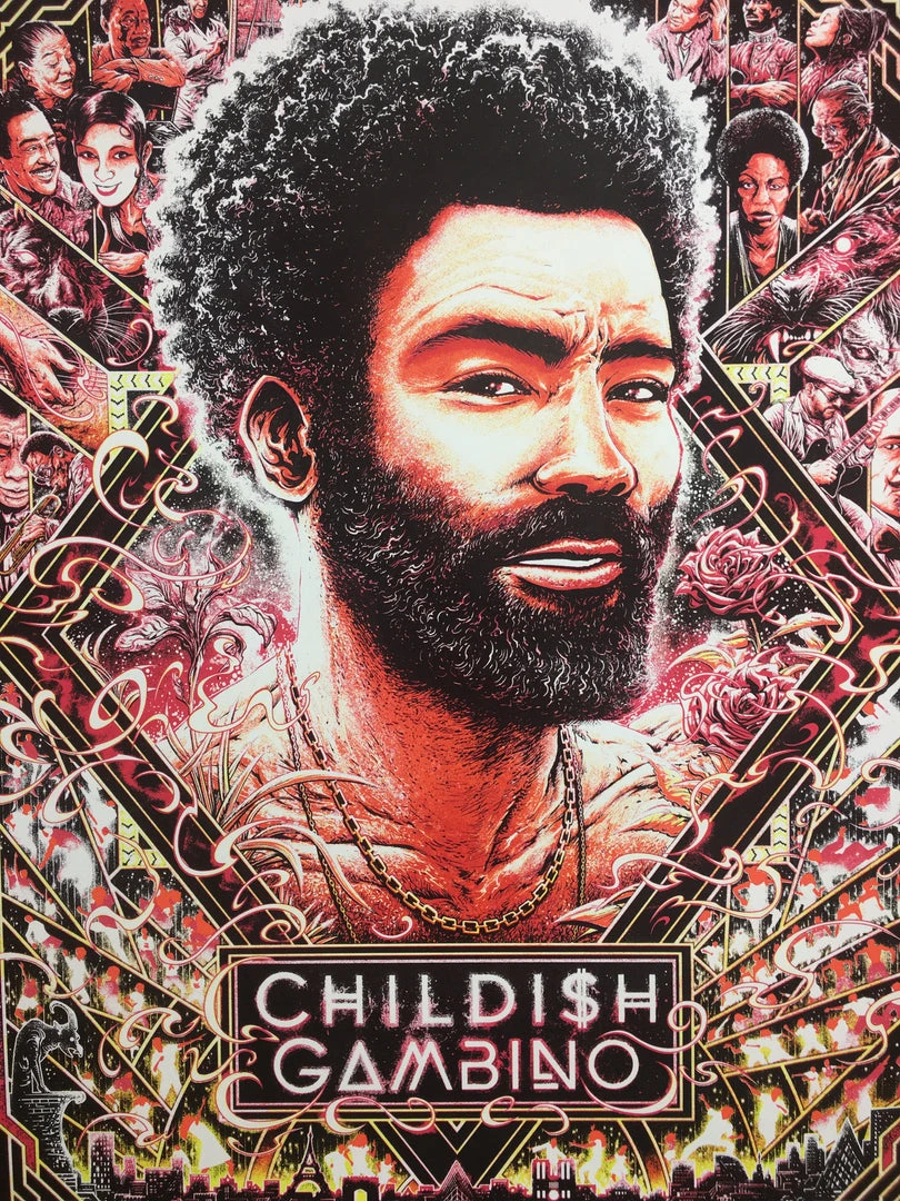 Childish Gambino - 2019 Miles Tsang Poster Paris, FRA AccorHotels Arena AP