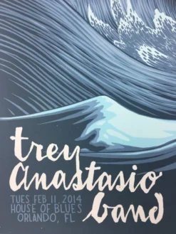 Trey Anastasio Band - 2014 Justin Santora Poster Orlando, FL House Of Blues Gig Posters
