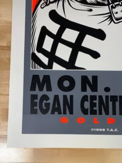 TAZ Gig Posters Megadeth - 1998 T.A.Z. Poster Anchorage, AK Eagen 1st Ed