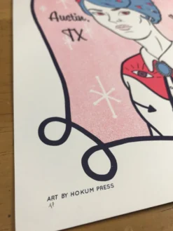 Gig Posters Kings Of Leon - 2017 Tyler Skaggs Poster Austin, Texas 360 Amphitheater