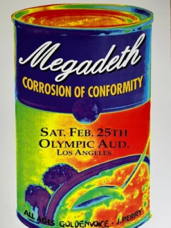 Megadeth - 1995 Matt Getz Poster Los Angeles, CA Del Mar Gig Posters