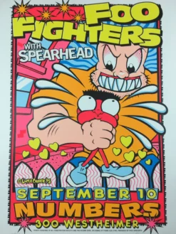 Foo Fighters - 1995 Uncle Charlie Poster Houston, TX Numbers Gig Posters