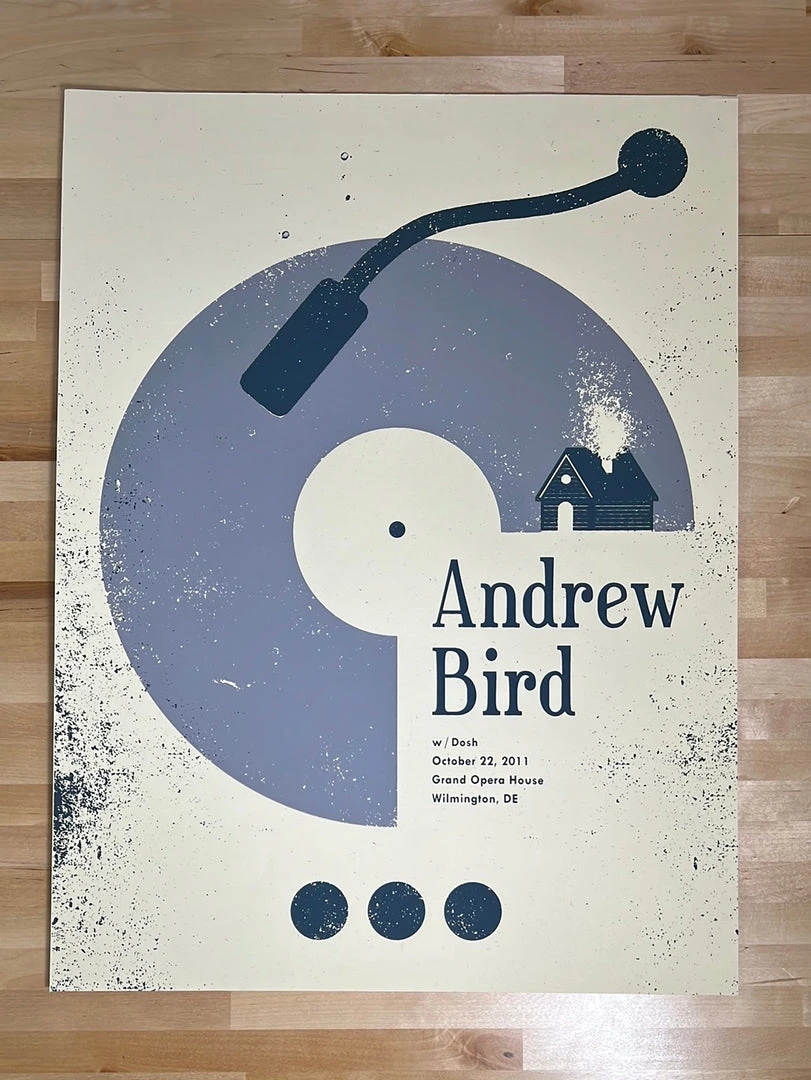 Andrew Bird - 2011 Nerl Says Design Poster Wilmington, DE