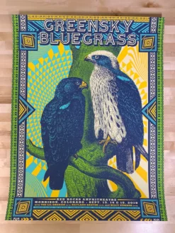 Colorado Greensky Bluegrass - 2019 Status Serigraph Poster Red Rocks, Morrison, CO AE