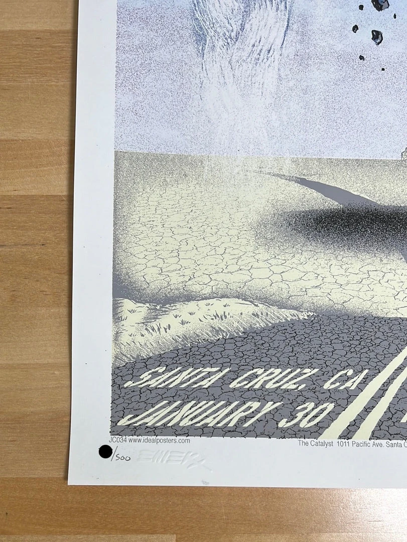 Willie Nelson - 2006 Emek Gan Poster Santa Cruz, CA Catalyst