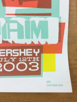 Ames Brothers Pearl Jam - 2003 Ames Design Poster Hershey, PA Hershey Park Stadium
