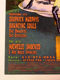 Dave Normal Gig Posters MHP 93 Dropkick Murphys - 2000 Poster Maritime Hall San Fran 1st