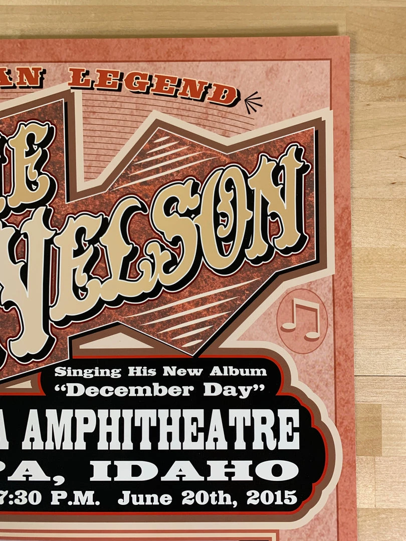 Willie Nelson - 2015 Franks Brothers Poster Nampa, Idaho