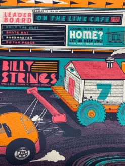 Billy Strings - 2021 Status Serigraph Poster Columbia, SC 4/3 Gig Posters