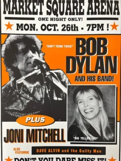 Gig Posters Bob Dylan - 1998 Geoff Gans Poster Indianapolis, IN Joni Mitchell