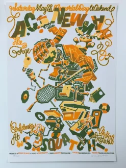 A.C. Newman - 2005 Guy Burwell Poster George, WA Gorge Amphitheatre