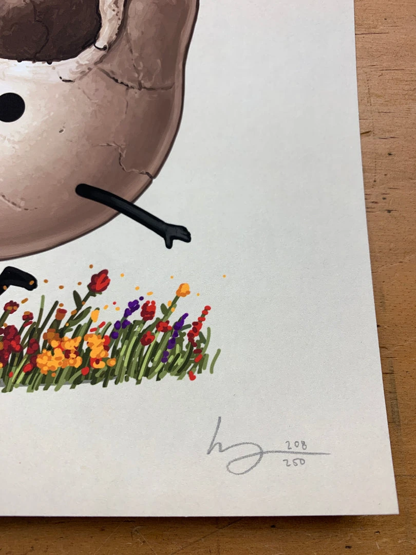 Steve - 2017 Mike Mitchell Skull Poster Print Mikeland