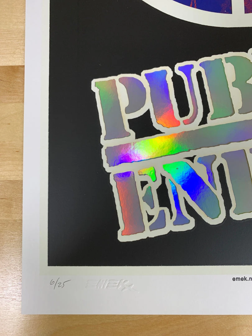 Public Enemy Variant - 2020 Emek Poster Foil NO Date The Terrordome GID