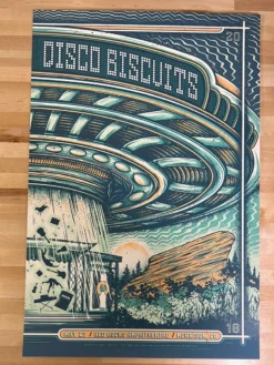 Half Hazzard Press The Disco Biscuits - 2018 Half Hazard Poster Red Rocks Morrison, CO