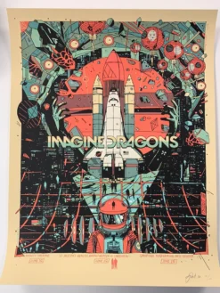 Imagine Dragons - 2018 Tyler Stout Poster Saratoga, Hartford, Syracuse