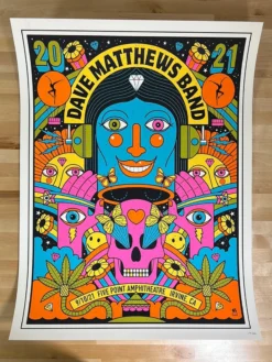 Methane Studios Dave Matthews Band - 2021 Methane Poster Irvine, CA