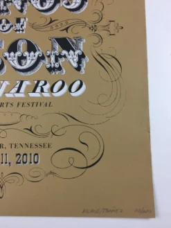 Sold Out Posters Kings Of Leon - 2010 Kilroe Ibanez Bonnaroo Poster Music Festival