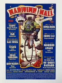 Dave Huckins MHP 48 July - 1998 Poster Maritime Hall San Fran 1st Gig Posters