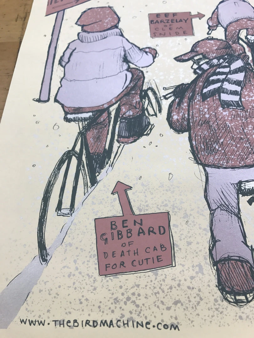 A Very Milky Christmas - 2002 Jay Ryan Poster Death Cab For Cutie Milwaukee