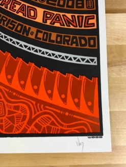 Colorado Widespread Panic - 2008 Jeff Wood Poster Red Rocks Morrison, CO